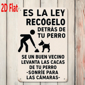 CIFbuy 1pc Spanish Por Favor Limpie El Excremento De Perro Dog Poop Sign, Perro Dog Poop Sign, Wall Mounted Yard Potty Reminder Sign LimpieikTok
