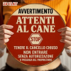 CIFbuy 1pc Vintage Italian "Beware Of Dog" Warning Sign, 8-Inch Round Metal Plaque With Stop Symbol & Dog Icon, Outdoor Aluminum Decor TikTok, TikTok