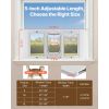 Cat Door for Window, Adjustable to Fit Window Width 31"-36", 4 Secure Lock Modes, Aluminum Frame and High-Transparency Glass, Magnetic Closure