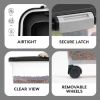 Airtight Dog Food Storage Container, Up to 54 lbs, Attachable Wheels, For Dog Cat Bird and Other Pet Food Storage Bin, Keep Fresh, Translucent Body