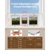 Cat Door for Window, Adjustable to Fit Window Width 35"-40", 4 Secure Lock Modes, Aluminum Frame and High-Transparency Glass, Magnetic Closure