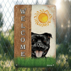 CIFbuy Vintage Staffordshire Bull Terrier Dog Welcome Metal Sign, Rustic Farmhouse Tin Wall Art, Art, Unframed 2D Flat Decor Plaque ikTok, ikTok