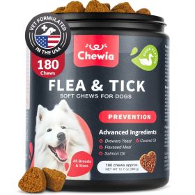 Dog Flea And Tick Treatment Chews FleaTick Prevention For Dogs Chewables Natural Dog Flea & Tick Control Soft Treats Immune Support Supplement CANNOT (Option: 1pcs)