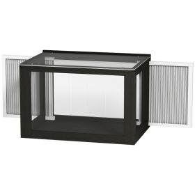 Catio Outdoor Cat Enclosure 25"–41" Outdoor Cat House for Sunbathing, Napping & Overlooking (Option: Black-700x520x150 mm)