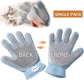 2-in-1 Pet Grooming Glove - Double-Sided Deshedding & Massage Brush For Cats Or Dogs, Removes Loose Hair From Fur & Furniture, Ultra-Soft Easy-Clean M (Option: defaulttitle)