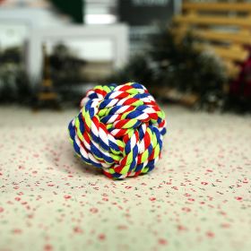 Pet Toy Cotton Rope Ball (Option: MultiColor)