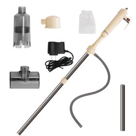 1 Set Multifunctional Electric Aquarium Gravel Cleaner Kit Length Adjustable Automatic Fish Tank Vacuum Cleaner Change Water Wash Sand Filter Dirt Rem (Option: Beige)