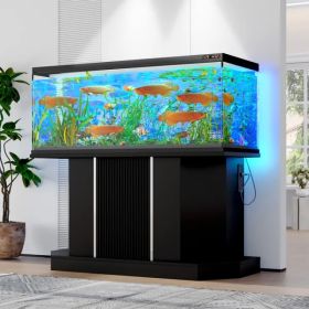 Modern 55-75 Gallon Fish Tank Stand With Power Outlet (4 AC 2 USB Ports), Heavy Duty Aquarium Stand With Cabinet Storage For Fish Tank, Turtle Tank, R (Option: defaulttitle)