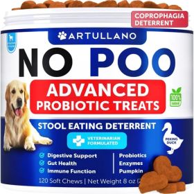 No Poo Chews For Dogs Coprophagia Stool Eating Deterrent Stop Eating Poop Treats With Probiotics Pumpkin & Digestive Enzymes Prevent Dog Puppy From Ea (Option: 1pcs)
