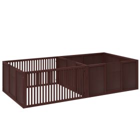 Whelping Box for Dogs Built for Mother’s Comfort, Dog Whelping Pen with Removable Doors, Puppy Playpen for Indoors, Newborn Puppy Supplies & Essential (Option: Coffee-1080x590x190 mm)