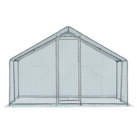 10 X 10 Ft Large Metal Chicken Coop, Walk-in Poultry Cage Chicken Hen Run House With Waterproof Cover, Rabbits Cats Dogs Farm Pen For Outdoor Back-yar (Option: defaulttitle)