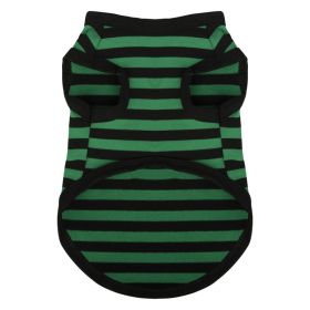 Summer Thin Cotton Striped Vest Dog Clothes (Option: Green Cotton Stripes-XS)