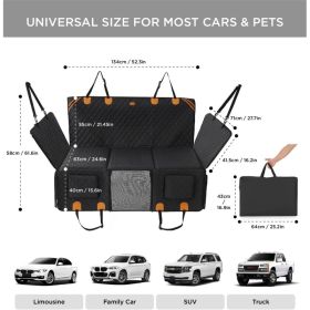 Made4Pets Pet Dog Car Back Seat Cover Back Seat Extension Pad Can Bear 400 Pounds Waterproof And Non-slip Dog Car Hammock Eight-layer Hard Bottom With (Option: Black)