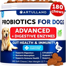 Probiotics For Dogs Support Gut Health Itchy Skin Allergies Immunity Yeast Balance Dog Probiotics And Digestive Enzymes With Prebiotics Reduce Diarrhe (Option: Artullano)