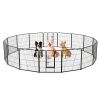 16 Panel 24/32/40 Inches Height Dog Playpen with Lock and Large Door