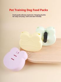 Pet Training Treat Pouch with Food-Grade Silicone – Soft (Color: Green)