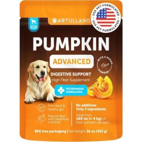 Pumpkin Powder For Dogs Digestive Support 16 OZ Fiber Supplement For Constipation For Gut Healthy Skin Digestion Glands Firm Stool Poop Anti Diarrhea (Option: 1pcs)