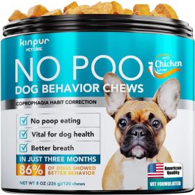 No Poo Chews For Dogs Stop Poop Eating Behavior Probiotics And Digestive Enzymes For Dogs Bad Breath Support For All Breeds Digestive And Gut Health S (Option: Kinpur Pet Care)