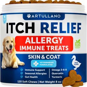 Dog Allergy Relief Chews Itching Skin Relief For Dogs Fish Oil 3 Seasonal Allergies Pills Skin & Coat Anti ItchHot Spots Treatment Canine Immune Healt (Option: Artullano)