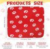 10 Pieces Pet Blankets with Paw Print Dog Cat Fleece Blankets Soft Warm Sleep Mat Pad Bed Cover for Kitten Puppy and Other Small Animals, 24 x 28 Inch