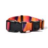 Trendy Gradient Printed PVC Dog Leash & Collar Set, Waterproof Durable Pet Lead with Unique Pattern, Adjustable for Small Medium Large Dogs