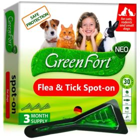 Flea And Tick Prevention For Dogs Cats Rabbits Natural Flea Treatment Home Pest Control Topical Flea Mosquito Repellent For Puppy Kitten 3 Drops For S (Option: 1pcs)