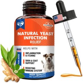 Natural Dog Yeast Infection Anti Itch Treatment Itchy Ears Skin & Allergy Symptoms Relief Reduces Inflammation & Relieves Irritation Herbal Medicine S (Option: 1Pc)
