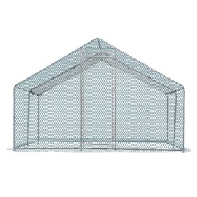 13 X 10 Ft Large Metal Chicken Coop, Walk-in Poultry Cage Chicken Hen Run House With Waterproof Cover, Rabbits Cats Dogs Farm Pen For Outdoor Back-yar (Option: defaulttitle)